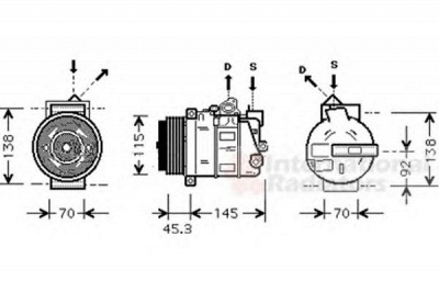 VAN WEZEL 3000k389 -  Компрессор, кондиционер